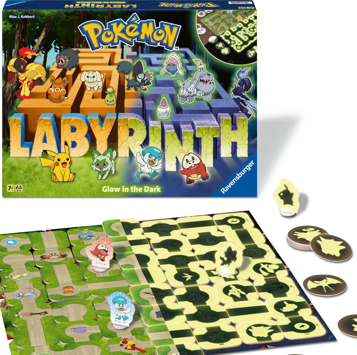 Ravensburger - Pokémon Labyrinth Glow in the Dark - Strategisch Bordspel