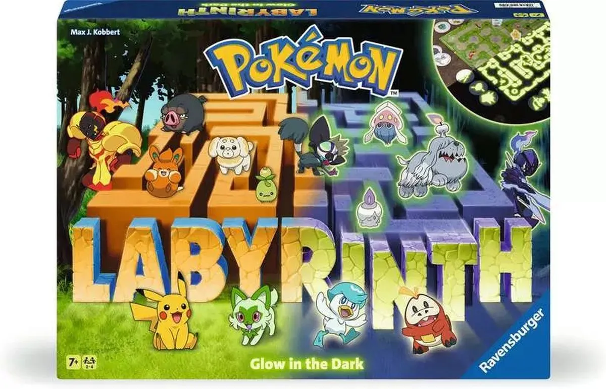 Ravensburger Pokémon Labyrinth Glow in the Dark Bordspel - 2-4 Spelers