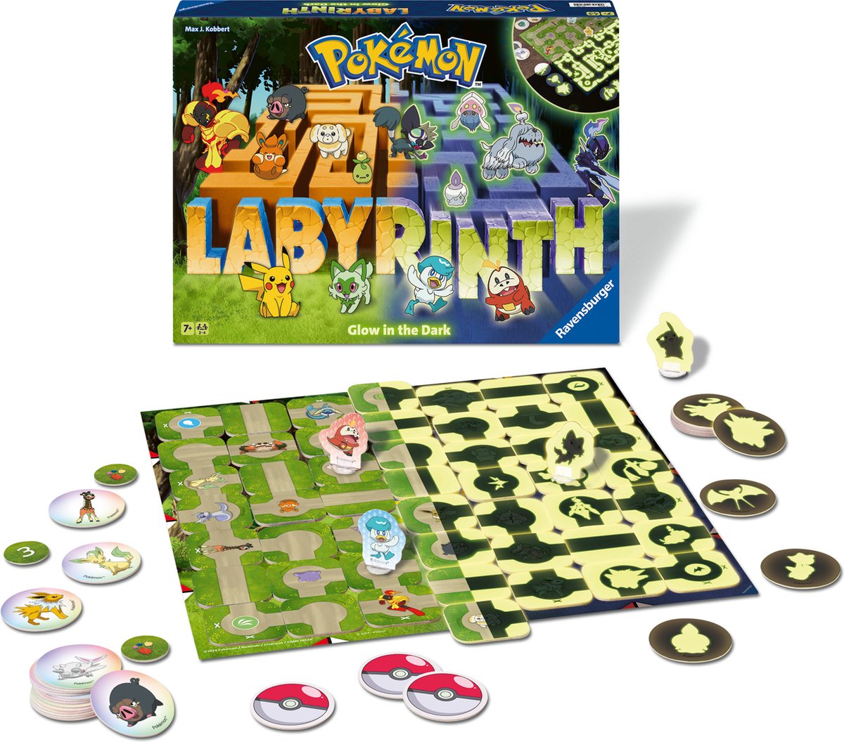 Ravensburger - Pokémon Labyrinth Glow in the Dark - Strategisch Bordspel