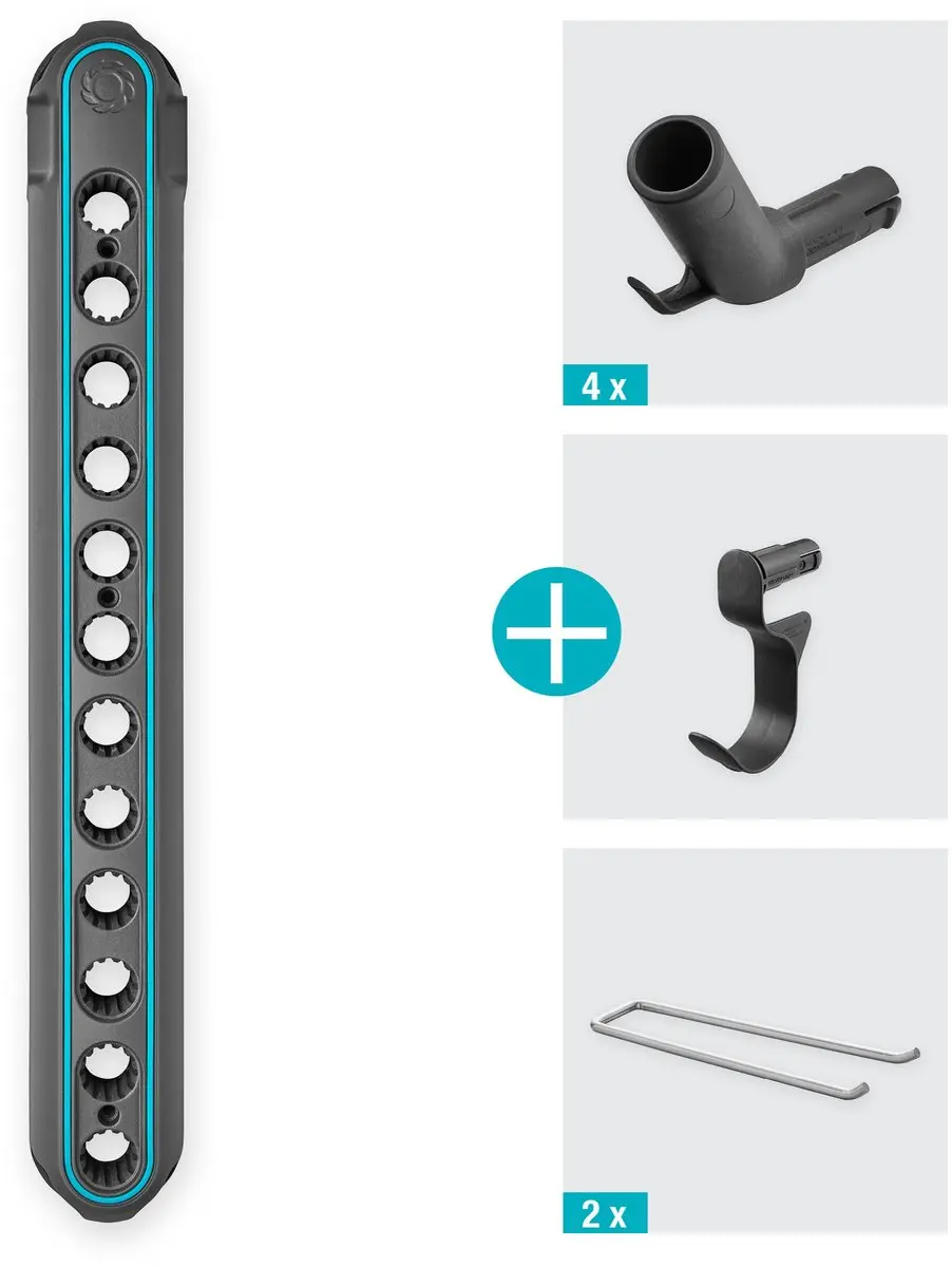 Gardena Combisystem Gereedschapsrek Flex 3505-20 - 4 Stuks - Grijs/Blauw