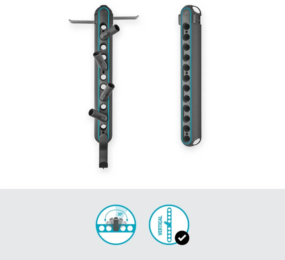 Gardena Combisystem Gereedschapsrek Flex 3505-20 - 4 Stuks - Grijs/Blauw