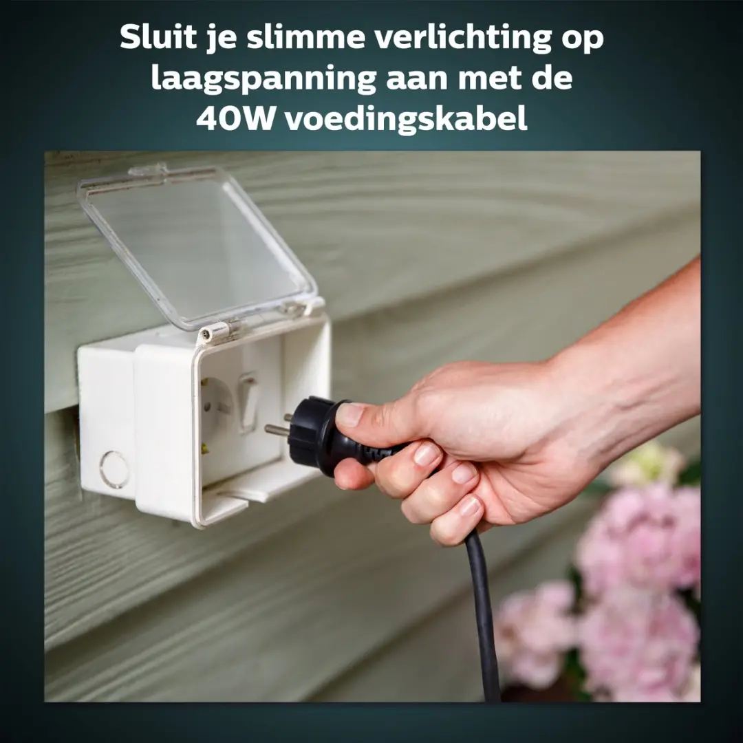 Philips Hue Voedingskabel Buiten 40W - Zwart
