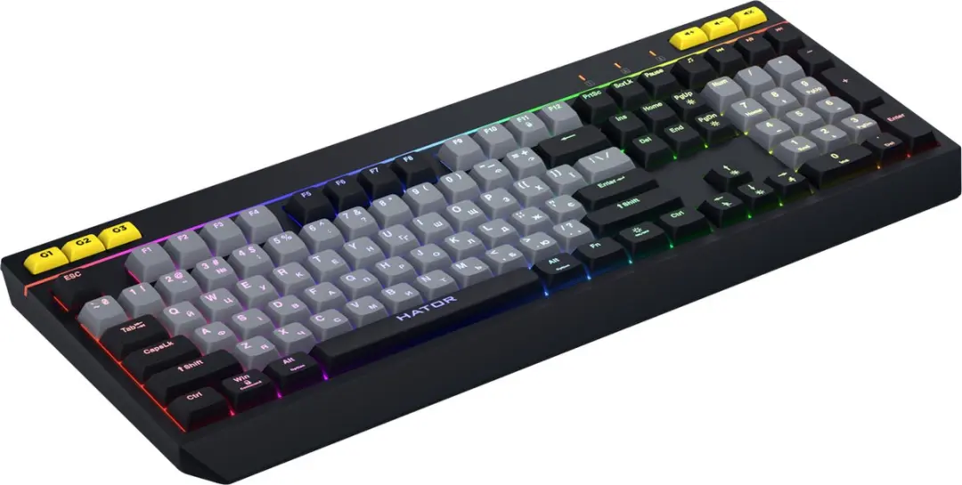 Hator Icefall HTK401US Gaming Toetsenbord - Amerikaans Engels - Zwart