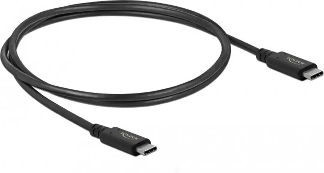Delock USB4 40Gbps Coaxiale Kabel 0.8m - Zwart