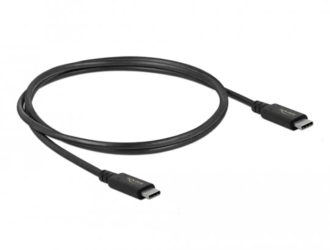 Delock USB4 40Gbps Coaxiale Kabel 0.8m - Zwart