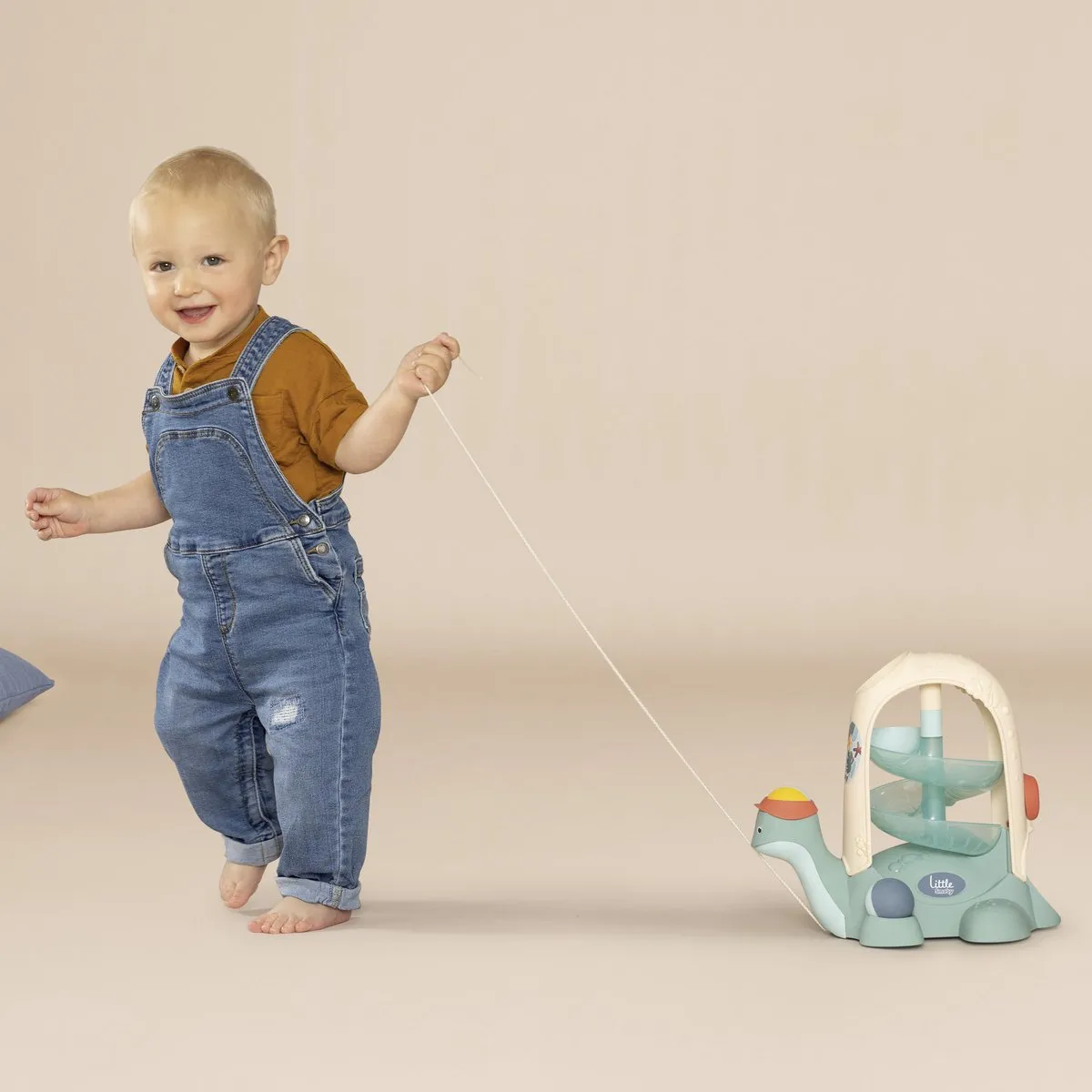 Smoby Little Smoby Ballenschildpad Trekfiguur - Groen/Blauw/Wit/Geel