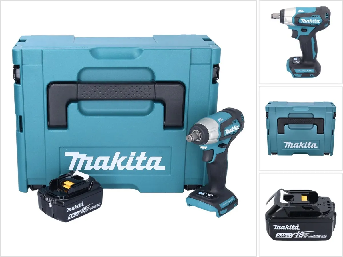 Makita DTW 181 T1J Slagmoersleutel 18V 210Nm