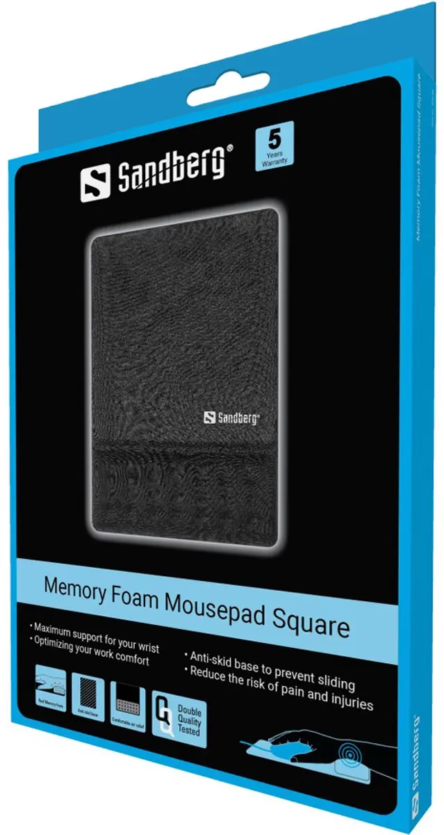 Sandberg 520-38 Memory Foam Muismat - Zwart