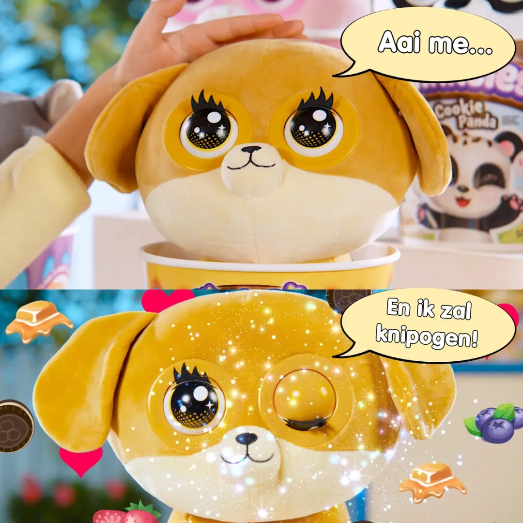 Winksies Blueberry Kitten Interactieve Knuffel - Grijs - afbeelding 6 van 6