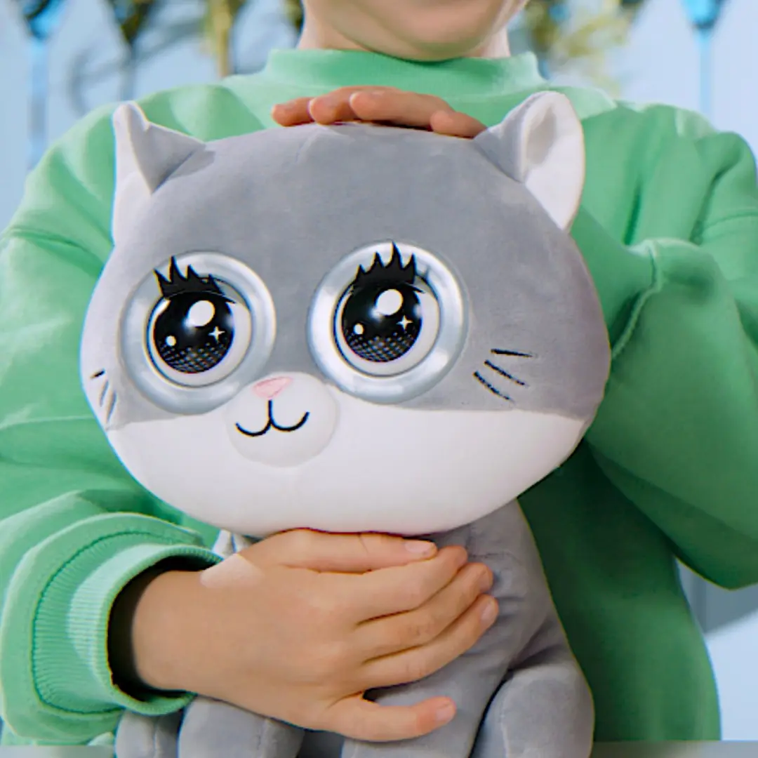 Winksies Blueberry Kitten Interactieve Knuffel - Grijs