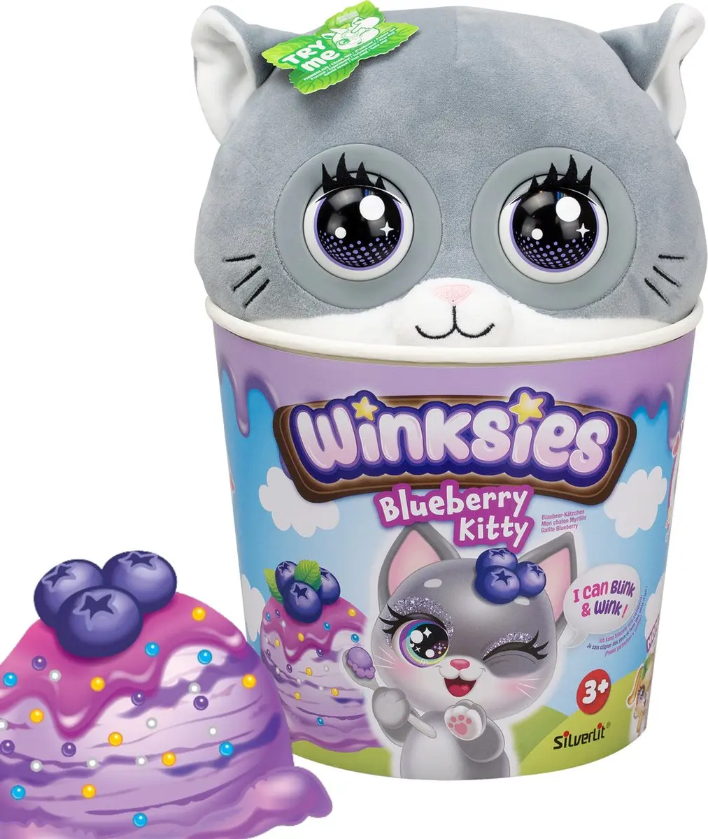 Winksies Blueberry Kitten Interactieve Knuffel