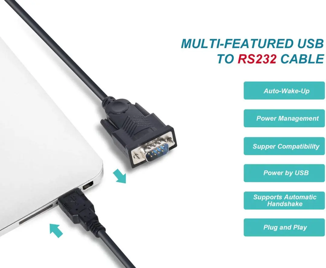 Equip 133391 USB Type-A naar DB-9 Seriële Kabel - 1,5m - Zwart