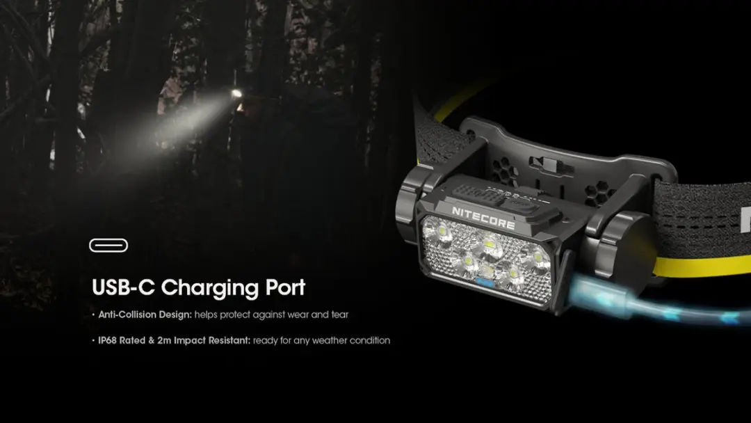 Nitecore HC60 UHE Hoofdlamp 1600lm - Zwart - afbeelding 6 van 6