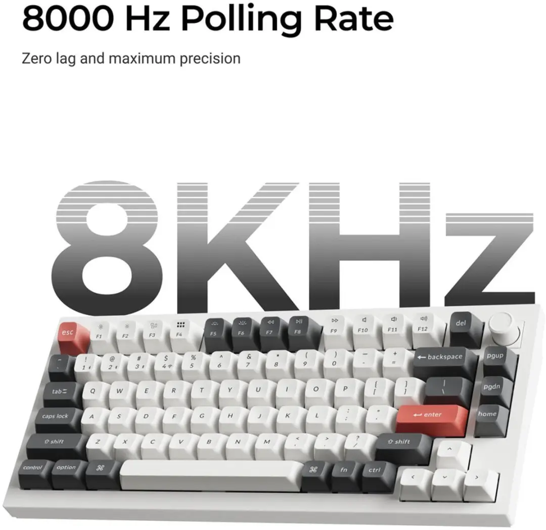 Keychron Q1 Ultra Q1U-M3 Mechanisch Toetsenbord - 75% - Bruine Switch - Zwart - afbeelding 6 van 6