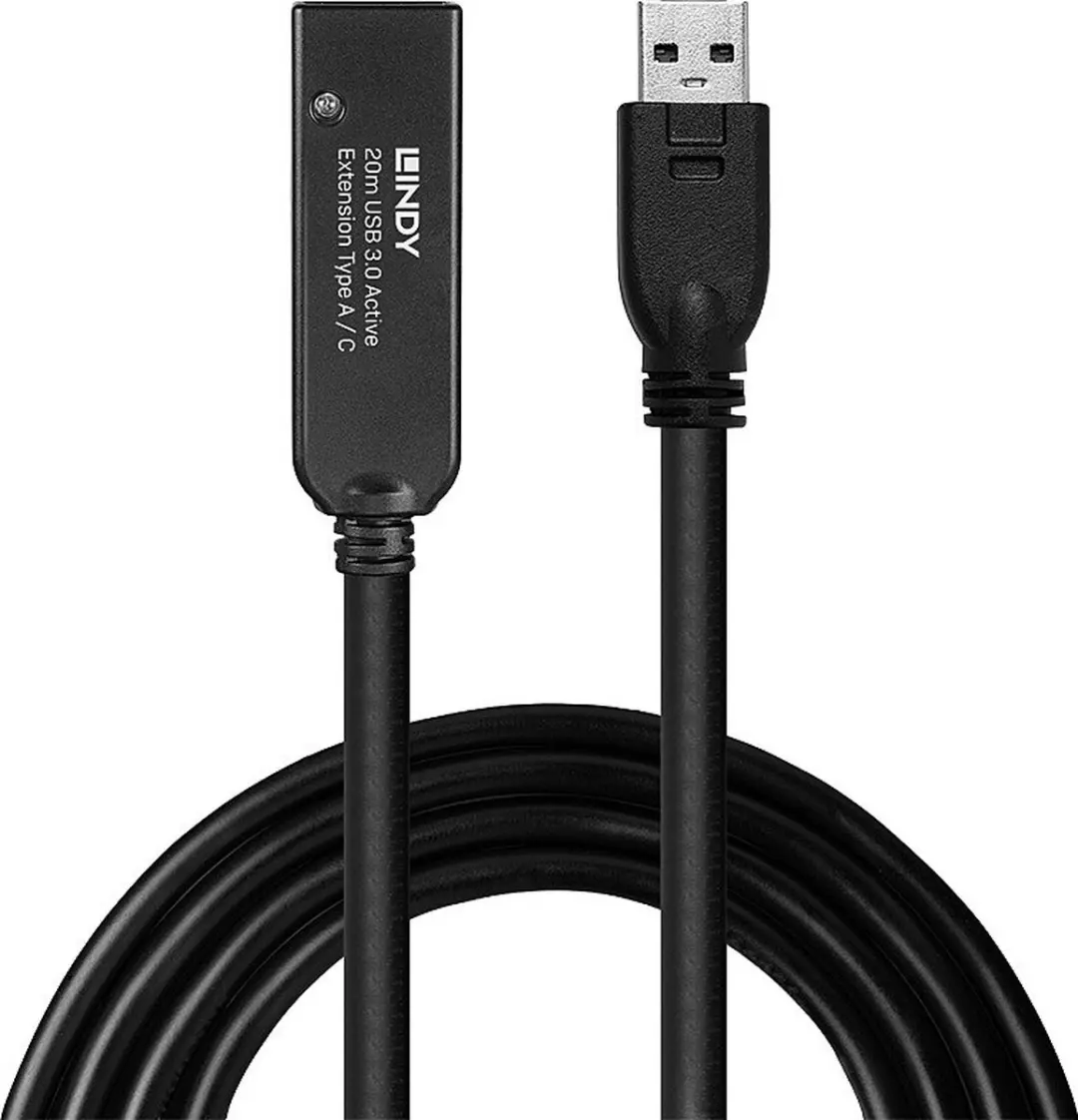 Lindy 43375 USB 3.2 Gen 1 Kabel - 20m - USB-A - Zwart