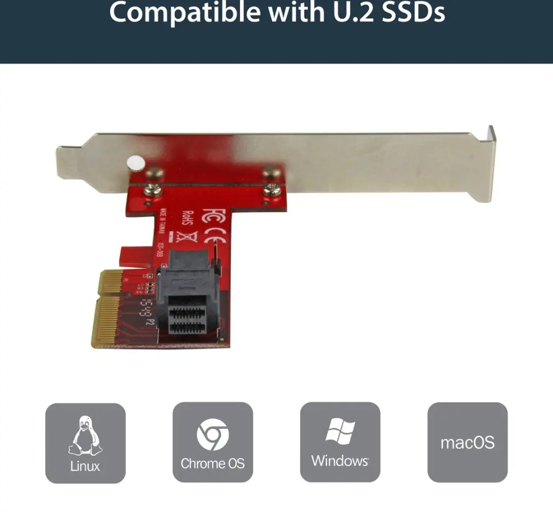 Startech PEX4SFF8643 PCIe naar SFF-8643 Adapter - Rood - afbeelding 6 van 6