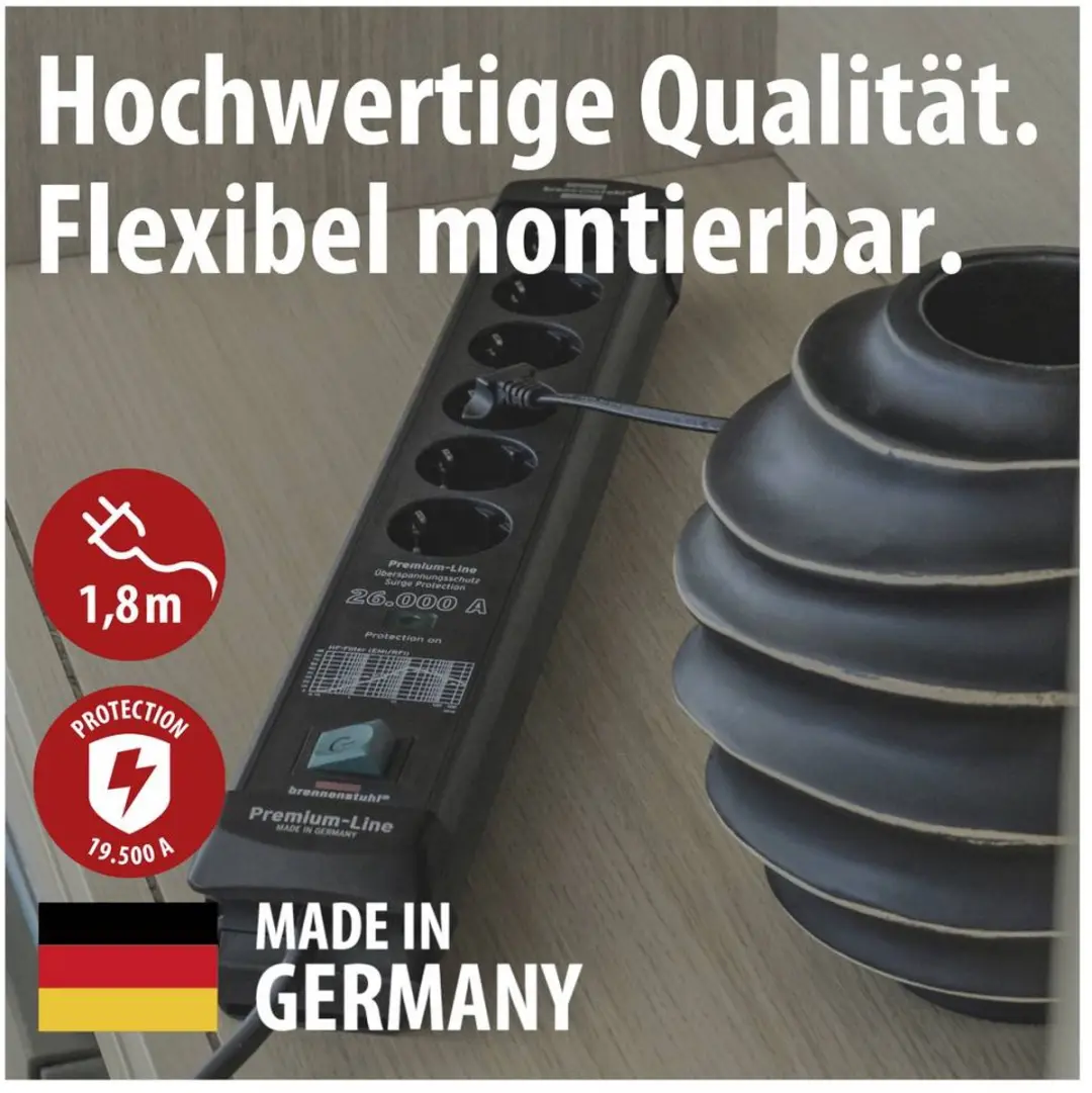 Brennenstuhl Premium-Line Overspanningsbeveiliging 6-voudig - 26.000A