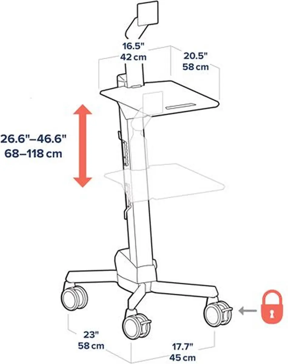 Ergotron Neo-Flex LCD Cart 698833015126