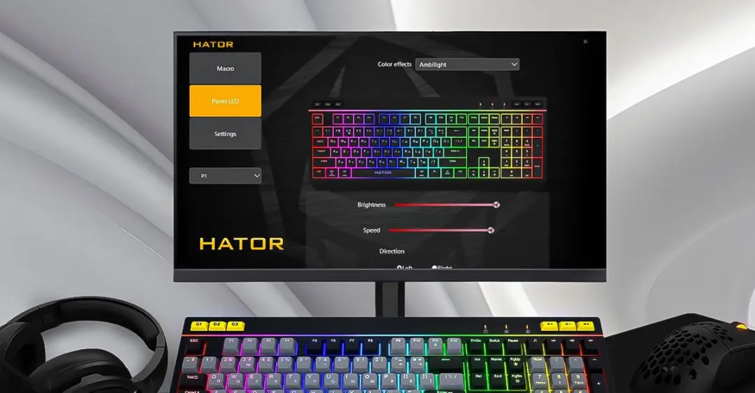 HATOR Icefall HTK400US Gaming Toetsenbord - Amerikaans Engels - Zwart