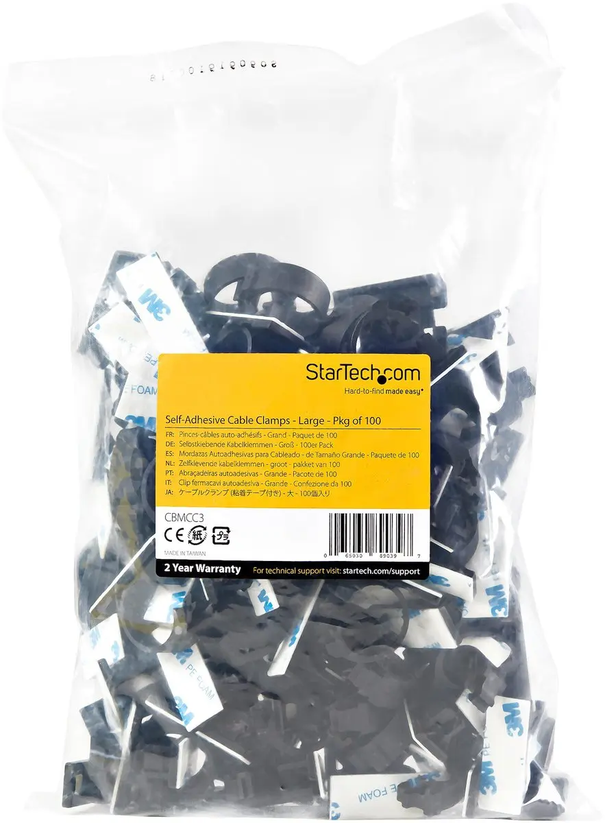 Startech CBMCC3 Kabelklemmen - 100 Stuks - Zwart