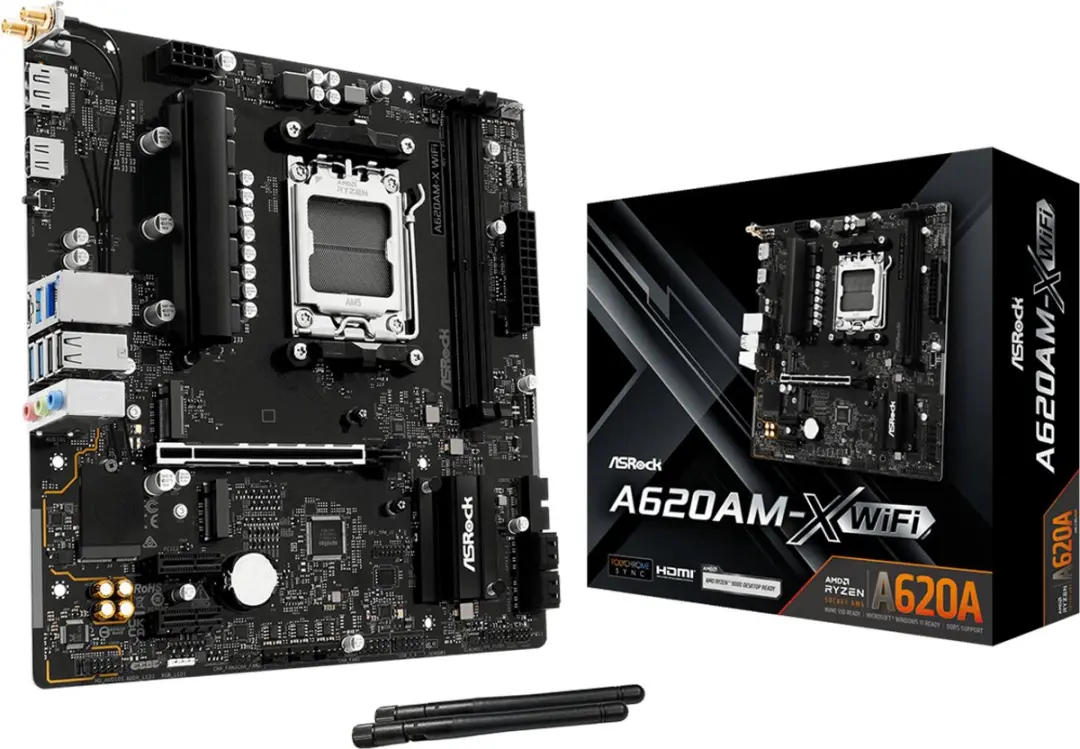 ASRock A620AM-X WIFI AM5 Micro ATX Moederbord