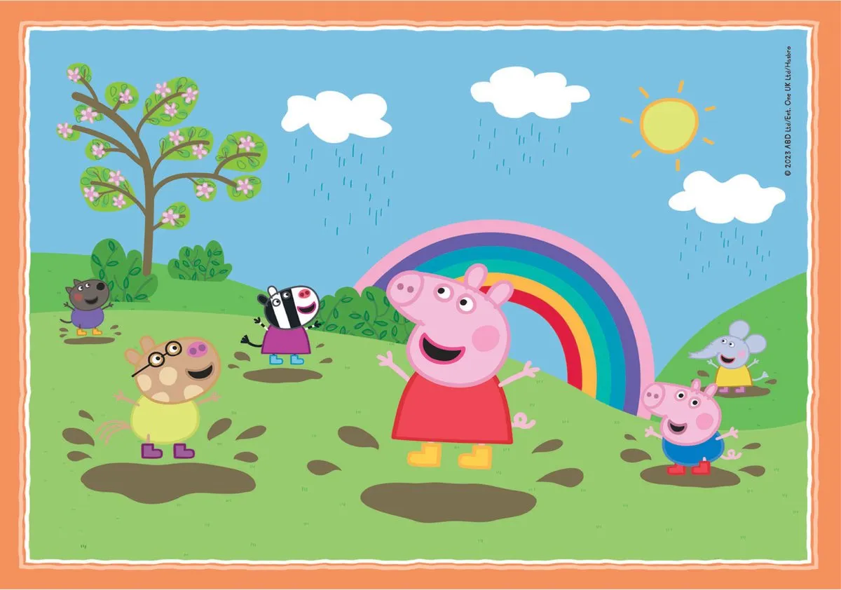 Clementoni Peppa Pig 4-in-1 Puzzel - 72 Stuks