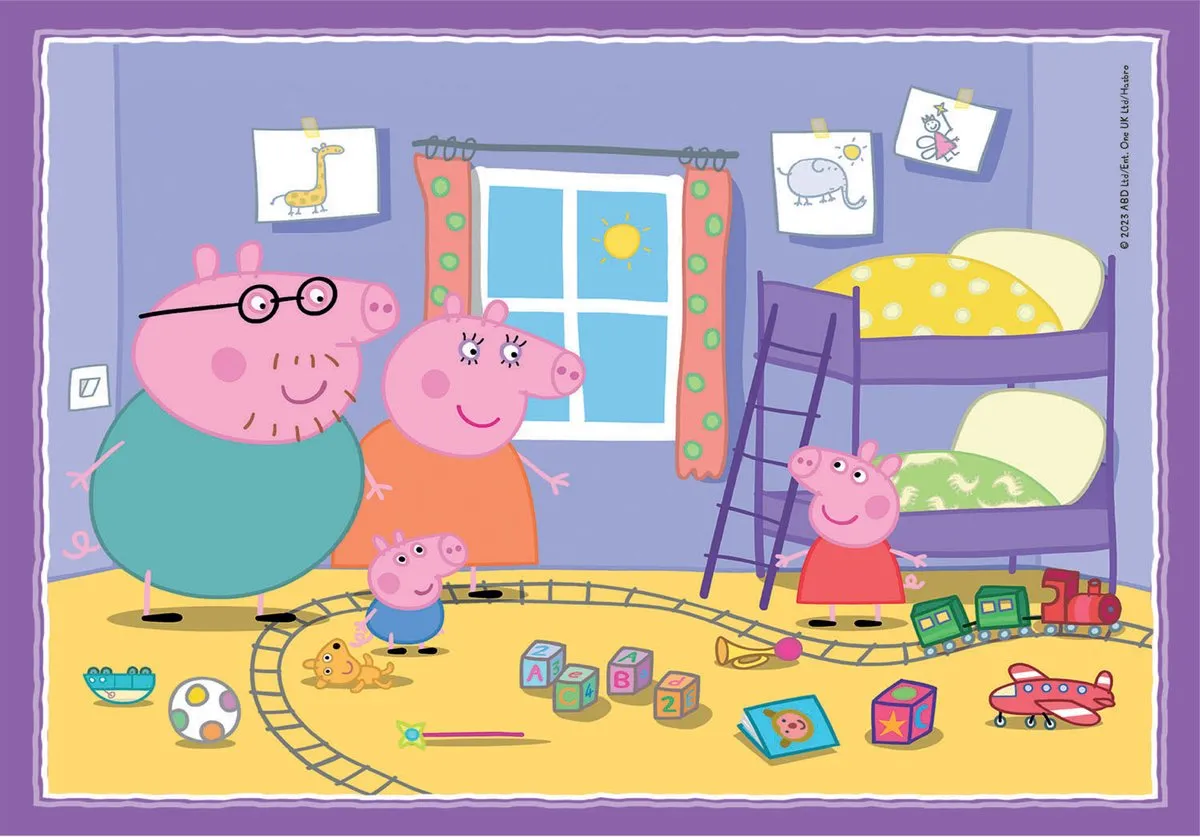 Clementoni Peppa Pig 4-in-1 Puzzel - 72 Stuks