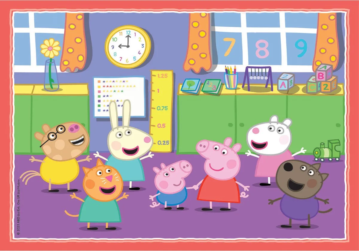 Clementoni Peppa Pig 4-in-1 Puzzel - 72 Stuks