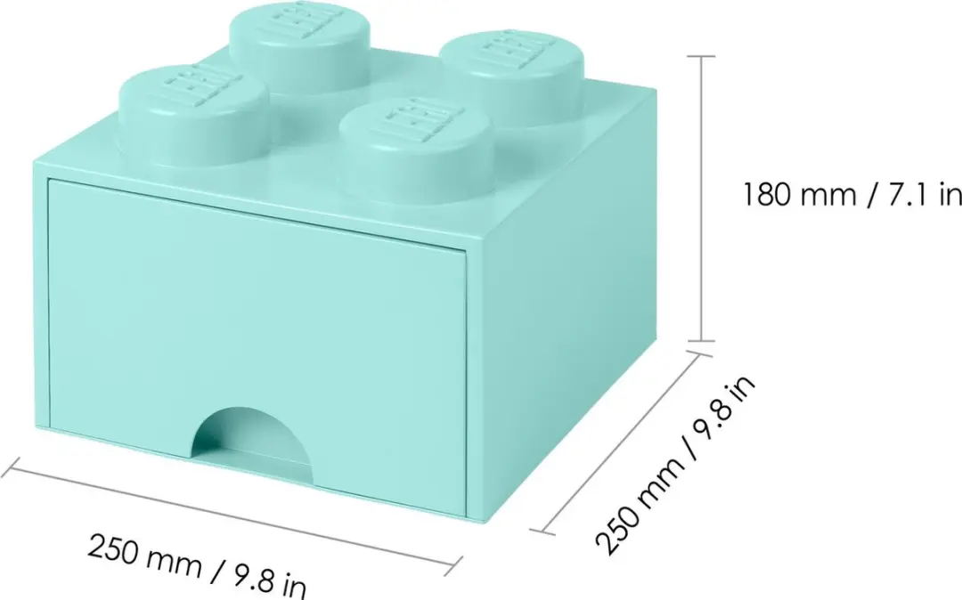 LEGO Brick 4 Opbergbox - Blauw - 6L