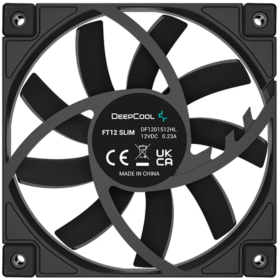 DeepCool FT12 SLIM 120mm PWM Ventilator - Transparant centrum - Witte LED