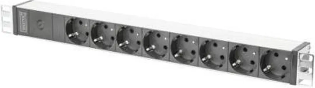Digitus DN-95410-R Rack Stekkerdoos - 8x CEE 7/7 - 4000W - 1U - Zwart