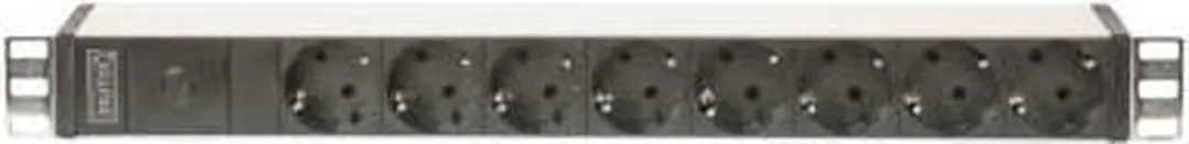 Digitus DN-95410-R Rack Stekkerdoos - 8x CEE 7/7 - 4000W - 1U - Zwart