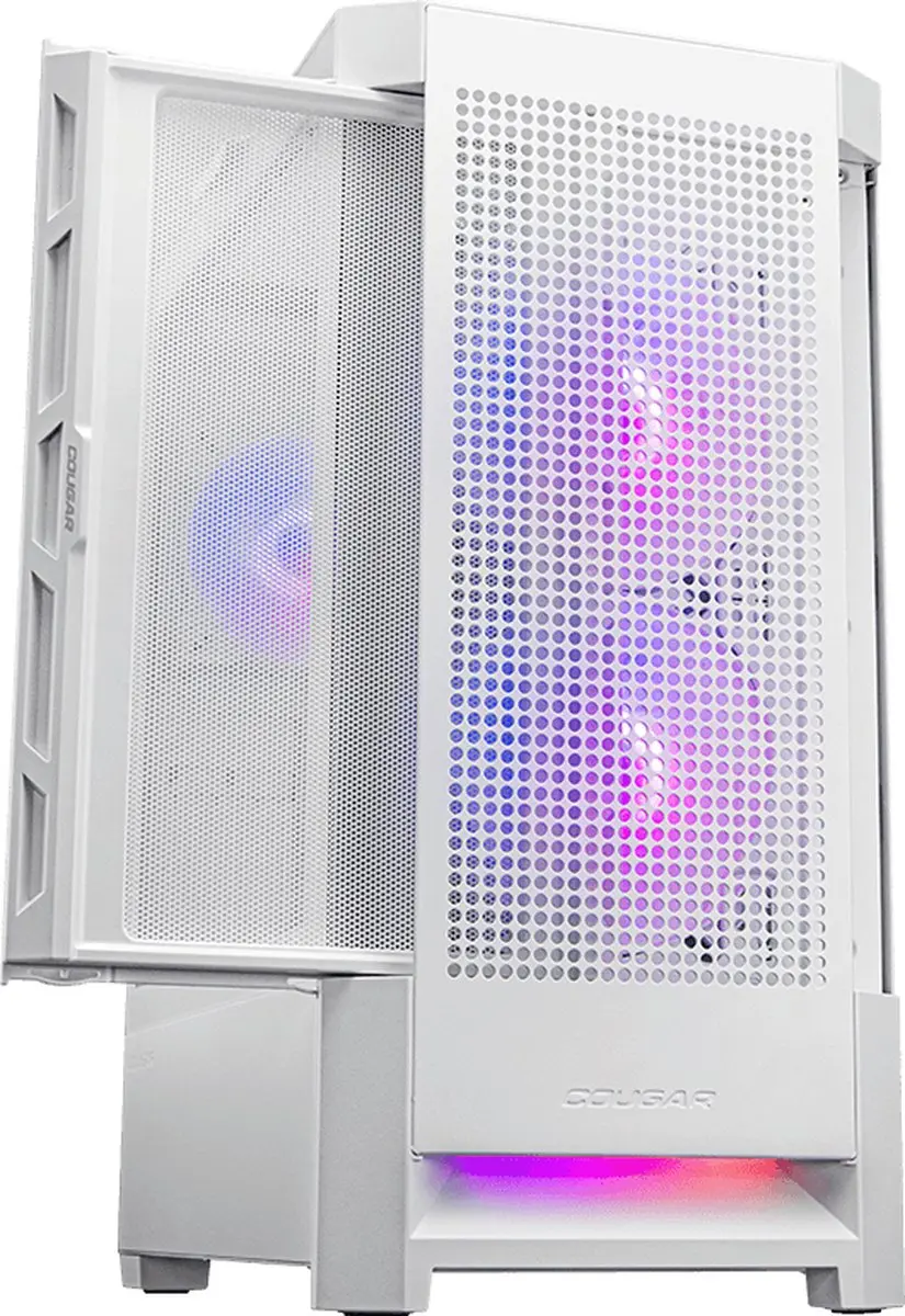 Cougar Duoface RGB Midi-Tower - Witte behuizing - 3x ARGB ventilatoren