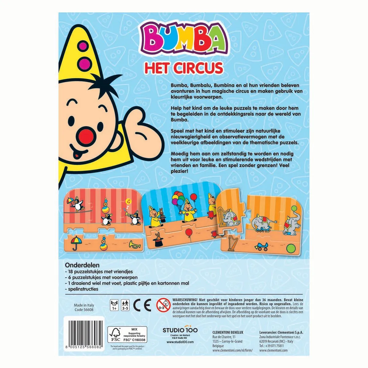 Clementoni Bumba Het Circus Puzzelspel - Multicolor