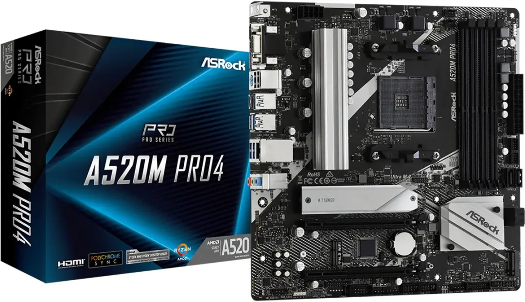 ASRock A520M Pro4 AM4 microATX