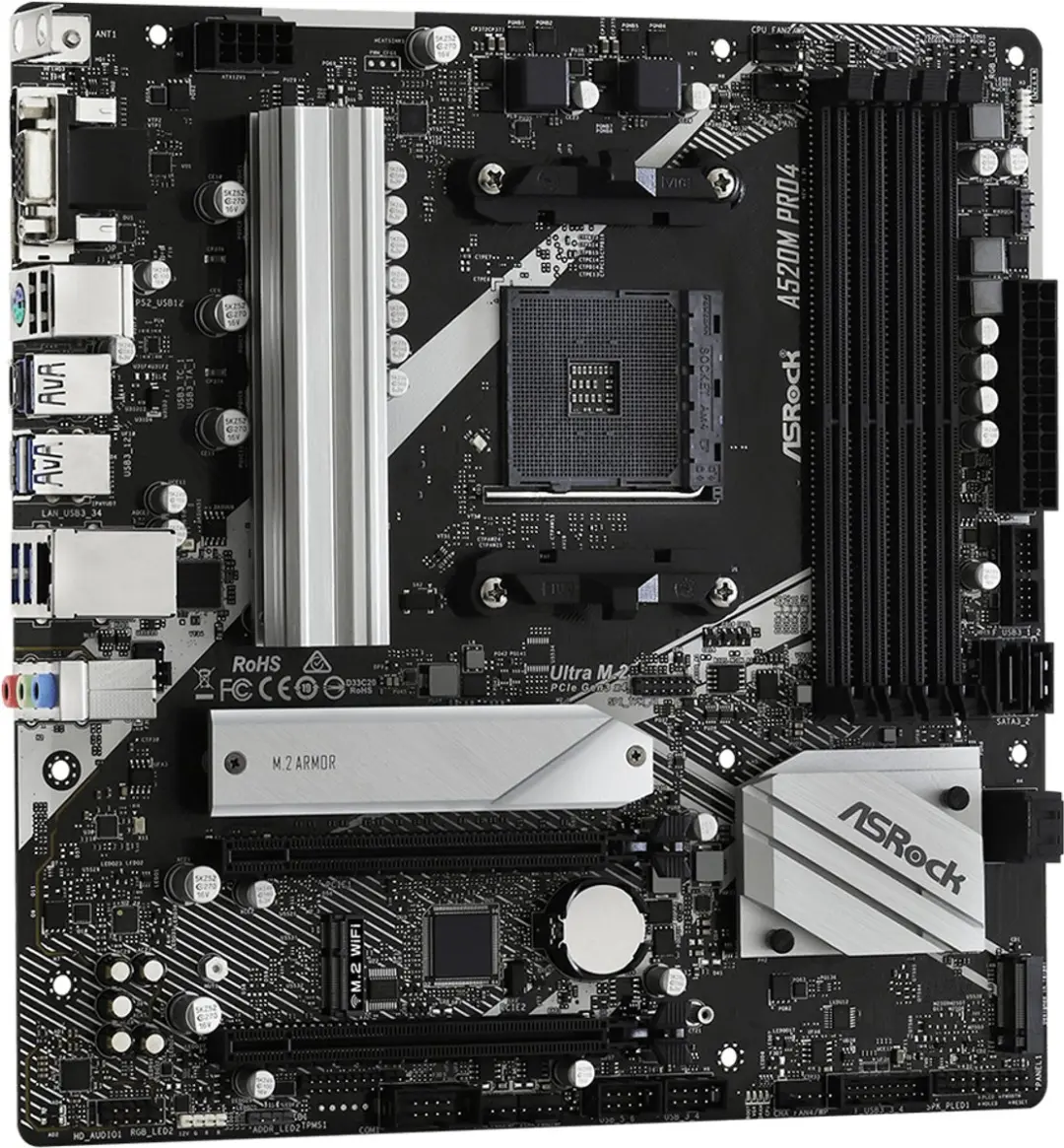 ASRock A520M Pro4 AM4 microATX - Socket AM4