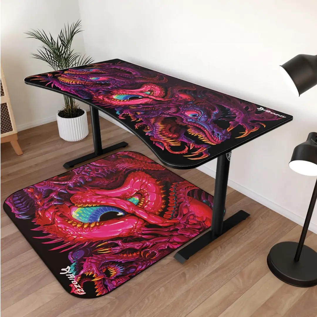 Arozzi Zona Square Vloerbeschermer 116x116cm - Zwart/Rood/Paars