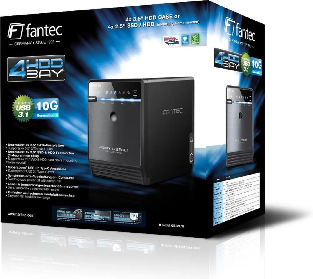 Fantec QB-35U31 Disk Array - Zwart