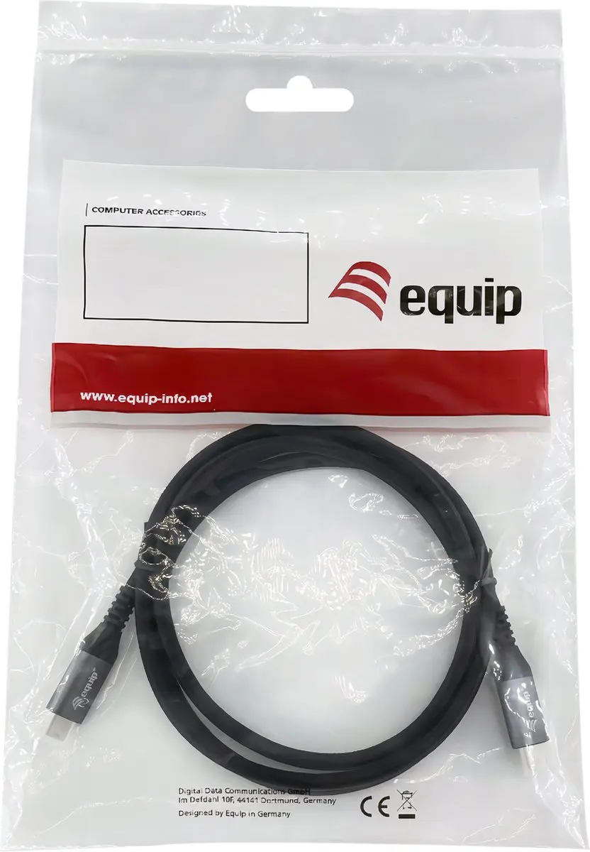Equip USB4 Gen 3x2 USB-C Kabel 1,2m - Zwart