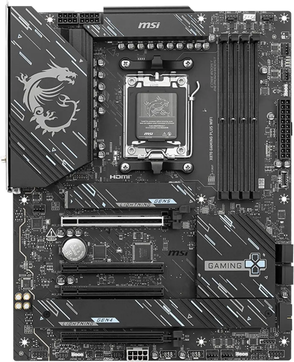 MSI PRO X870 GAMING PLUS WIFI Moederbord - ATX - AMD X870 - afbeelding 6 van 6