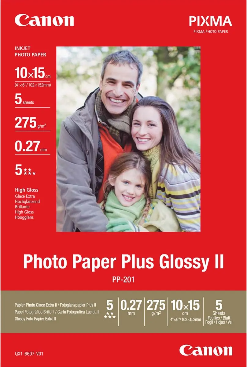 Canon 2311B053 Fotopapier A6 Glans Wit