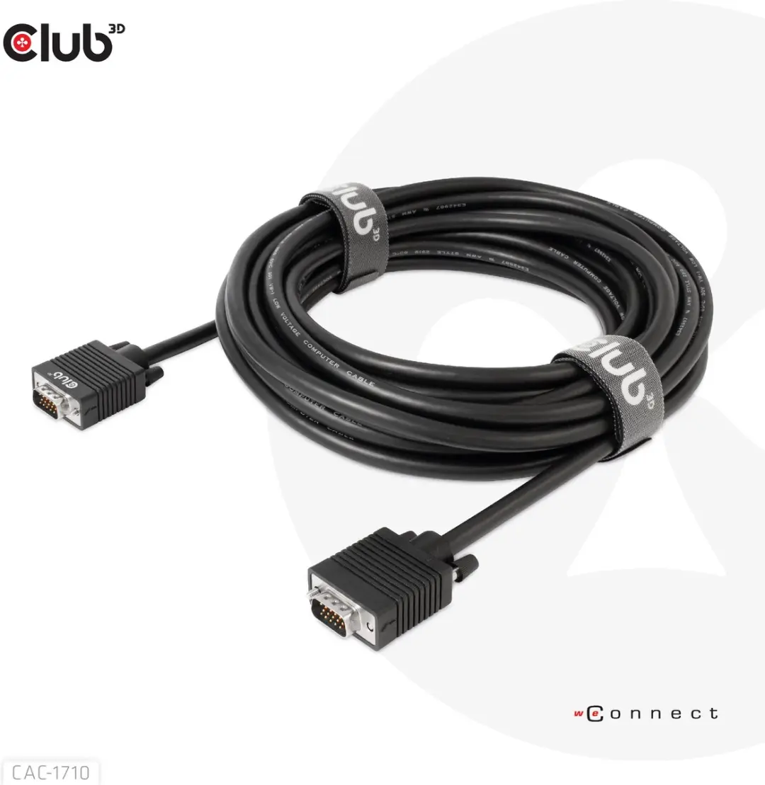 Club3D VGA Kabel CAC-1710 10m - Zwart