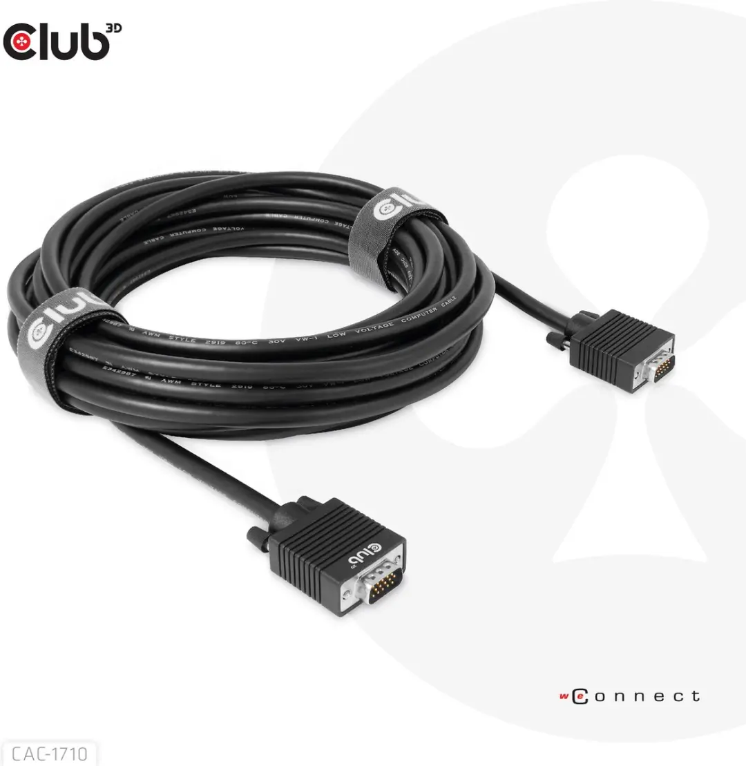 Club3D VGA Kabel CAC-1710 10m - Zwart