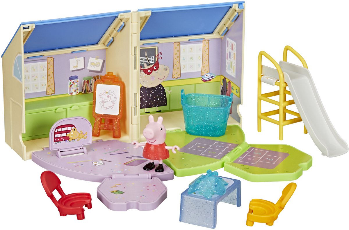 Hasbro Peppa Pig Pop-Open Speelklas - Vrije schoolklas speelset - 3+ jaar