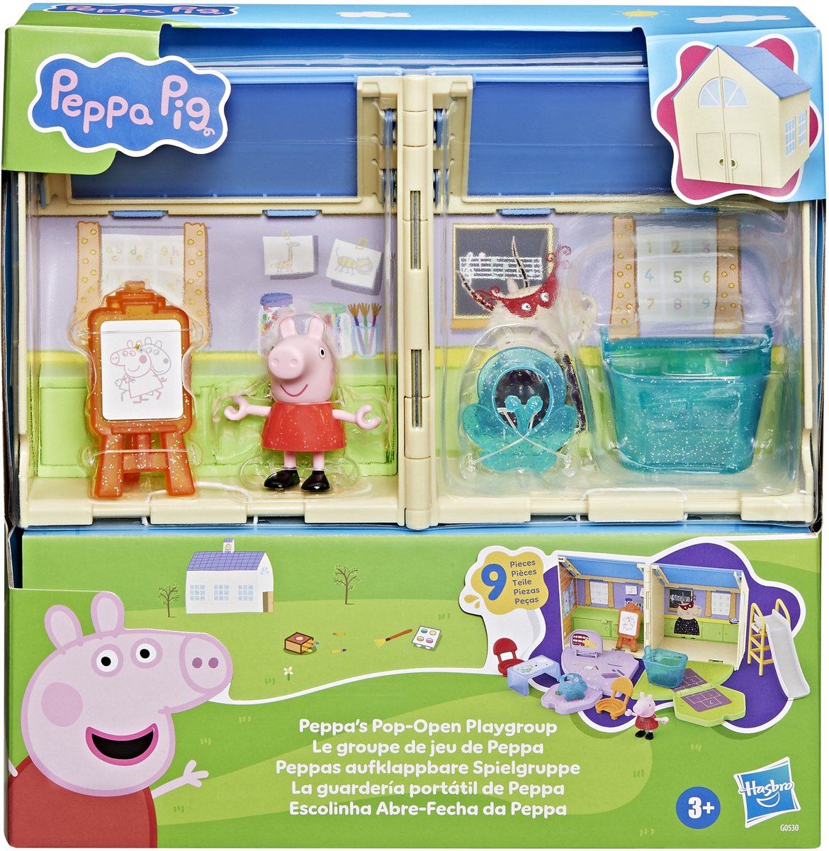 Hasbro Peppa Pig Pop-Open Speelklas - Vrije schoolklas speelset - 3+ jaar