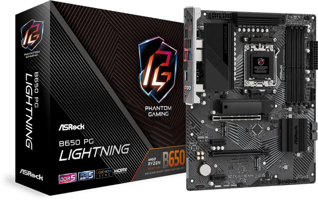ASRock B650 PG Lightning AM5 ATX Moederbord