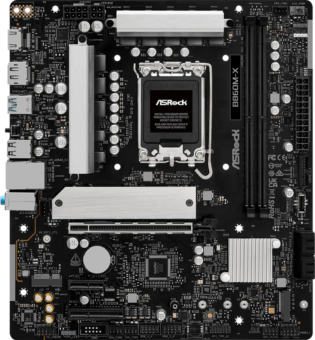 ASRock B860M-X microATX Moederbord - LGA 1851