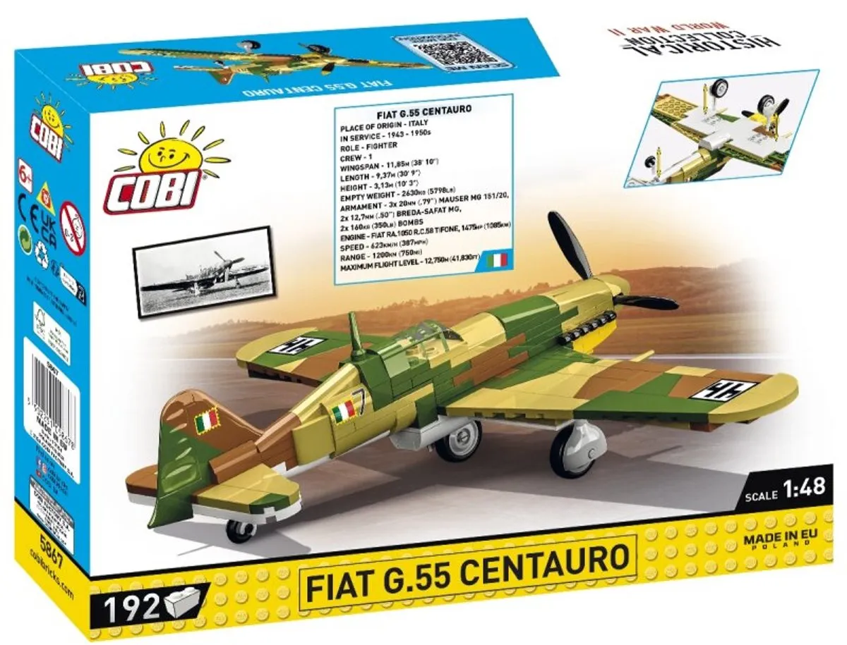 Cobi 5867 Fiat G.55 Centauro - 193 Onderdelen - Meerkleurig