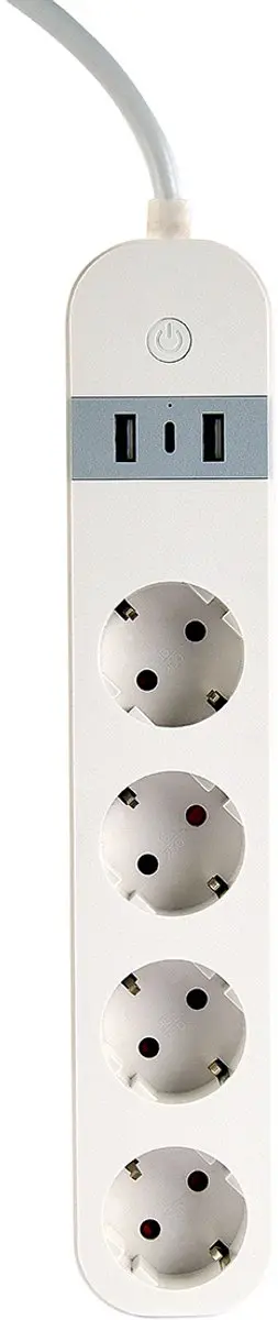 Gembird TSL-PS-S4U-01-W Slimme Stekkerdoos