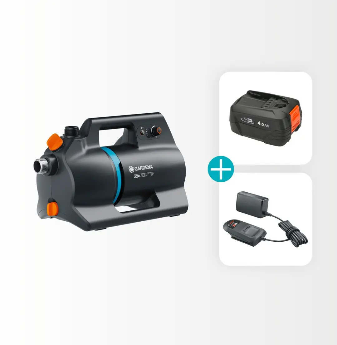 Gardena Accu Besproeiingspomp 3000 Silent 18V P4A Set